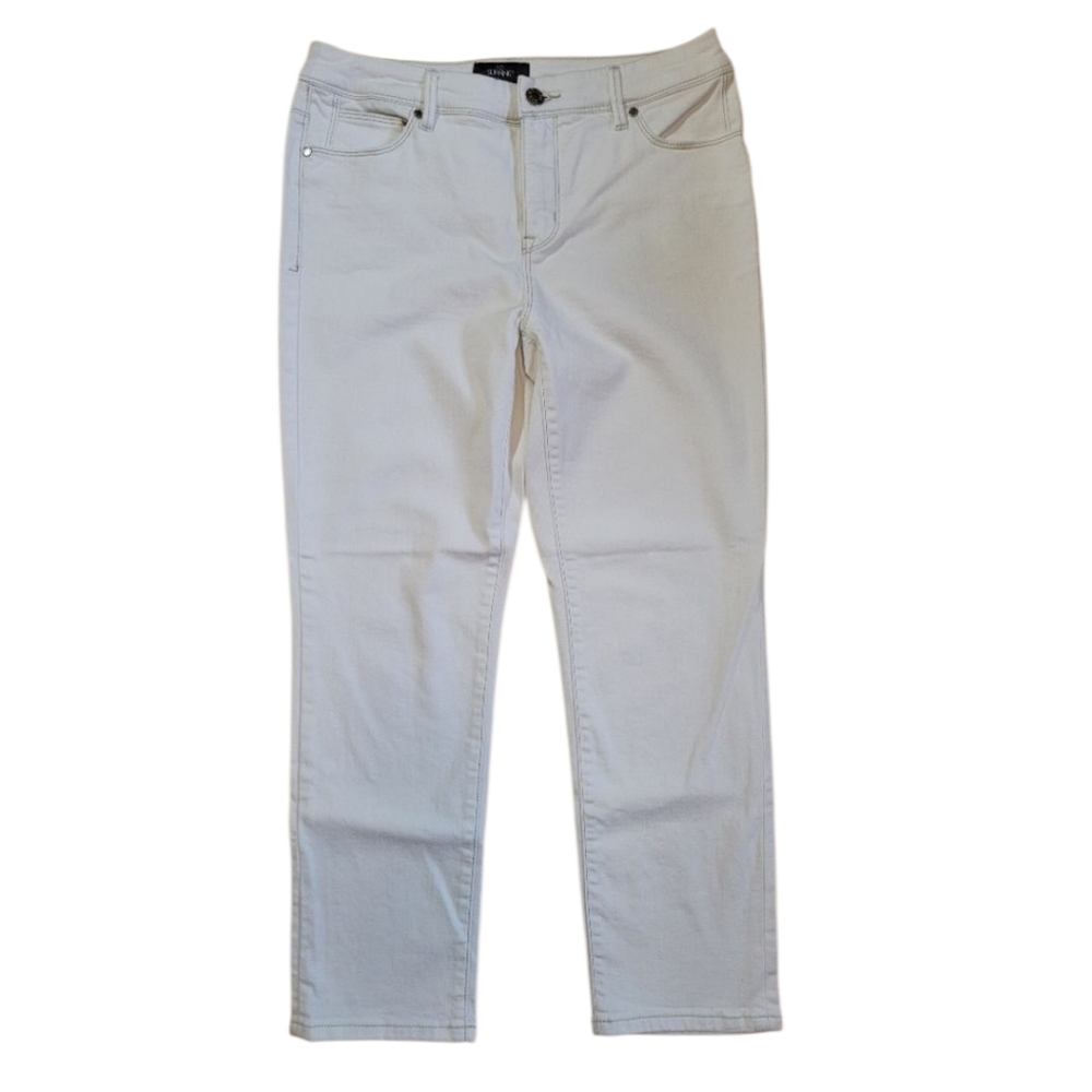0 Chico's So Slimming White Cropped Jeans Capris